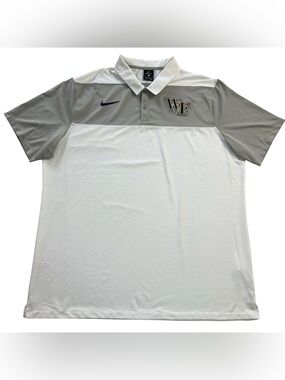 Nike Wake Forest Demon Deacons TEAM ISSUED Men’s Dri-FIT Polo Shirt White sz XL